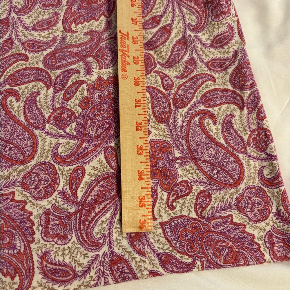 J Jill Large Pink Paisley Sleeveless Dress Soft Cotton Tencel Knit - Picture 5 of 9